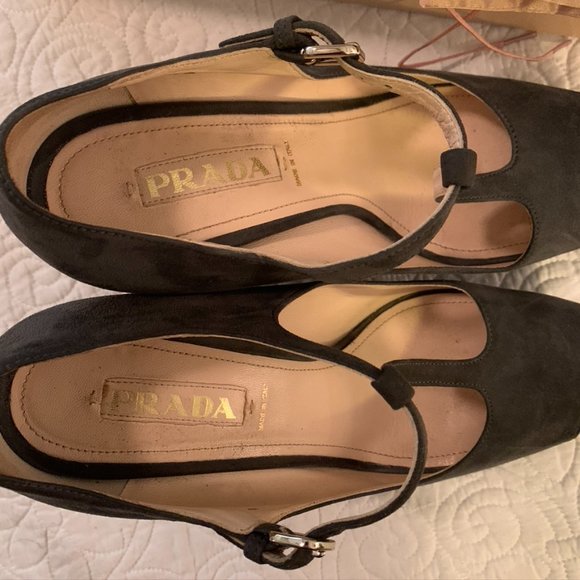 Prada Camoscio Bicolo Wedge - Picture 3 of 13